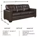 Santorine Dark Brown Leather Queen 85" Sofa Sleeper