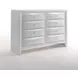 Ireland White 8 Drawer Dresser