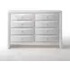 Ireland White 8 Drawer Dresser