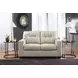 Santorine Bone Leather 62" Loveseat