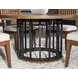 Midland Warm Amber and Matte Black 54" Round Dining Table