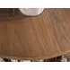 Midland Warm Amber and Matte Black 54" Round Dining Table