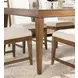 Midland Warm Amber 73" Extendable Rectangular Dining Table