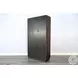 Cozy Luxe Dark Brown Sliding 2 Door Storage Cabinet