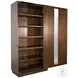 Cozy Luxe Dark Brown Sliding 2 Door Storage Cabinet
