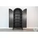 Golden Hearth Black 2 Door Arch Storage Cabinet