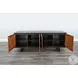 Whimora Black Modern 4 Door Accent Cabinet