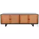 Whimora Black Modern 4 Door Accent Cabinet