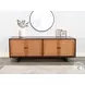 Whimora Black Modern 4 Door Accent Cabinet