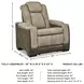 Next-Gen DuraPella Sand Performance Fabric Power Recliner With Adjustable Headrest