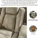Next-Gen DuraPella Sand Performance Fabric Power Recliner With Adjustable Headrest