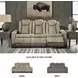 Next-Gen DuraPella Sand Performance Fabric 86" Power Reclining Sofa With Adjustable Headrest