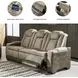 Next-Gen DuraPella Sand Performance Fabric 86" Power Reclining Sofa With Adjustable Headrest
