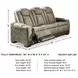 Next-Gen DuraPella Sand Performance Fabric 86" Power Reclining Sofa With Adjustable Headrest