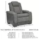 Next-Gen DuraPella Slate Performance Fabric Power Recliner With Adjustable Headrest