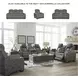 Next-Gen DuraPella Slate Performance Fabric Power Recliner With Adjustable Headrest