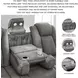 Next-Gen DuraPella Slate Performance Fabric 86" Power Reclining Sofa With Adjustable Headrest