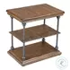 Larson Distressed Brown Chairside Table