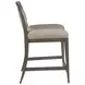 Nico Greige Upholstered Counter Height Stool