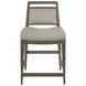 Nico Greige Upholstered Counter Height Stool