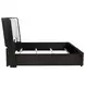 Leandro Burnished Black and Cream King Upholstered Platform Bed