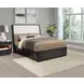 Leandro Burnished Black and Cream Upholstered Platform Bedroom Set