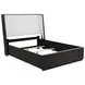 Leandro Burnished Black and Cream Upholstered Platform Bedroom Set