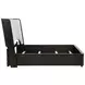 Leandro Burnished Black and Cream Upholstered Platform Bedroom Set