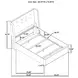 Leandro Burnished Black and Cream Queen Upholstered Platform Bed