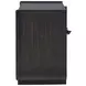 Leandro Burnished Black 2 Drawer Nightstand with LED Light and USB Charging