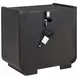 Leandro Burnished Black 2 Drawer Nightstand with LED Light and USB Charging