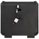 Leandro Burnished Black 2 Drawer Nightstand with LED Light and USB Charging