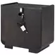 Leandro Burnished Black 2 Drawer Nightstand with LED Light and USB Charging