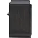 Leandro Burnished Black 2 Drawer Nightstand with LED Light and USB Charging
