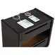 Leandro Burnished Black 2 Drawer Nightstand with LED Light and USB Charging