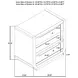 Leandro Burnished Black 2 Drawer Nightstand with LED Light and USB Charging