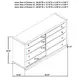Leandro Burnished Black 8 Drawer Dresser