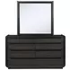 Leandro Burnished Black 8 Drawer Dresser with Mirror