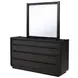 Leandro Burnished Black 8 Drawer Dresser with Mirror