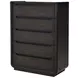 Leandro Burnished Black 5 Drawer Chest