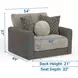 Reddington Umber Chair and A Half with Cuddler Cushions