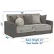 Reddington Umber 96" Sofa with Cuddler Cushions