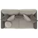 Reddington Umber 96" Sofa with Cuddler Cushions