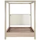 Solano Weathered Mango and Beige Upholstered Canopy Bedroom Set