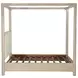 Solano Weathered Mango and Beige King Upholstered Canopy Bed