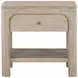 Solano Weathered Mango and Beige Upholstered Canopy Bedroom Set