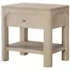 Solano Weathered Mango and Beige Upholstered Canopy Bedroom Set