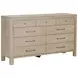 Solano Weathered Mango and Beige Upholstered Canopy Bedroom Set