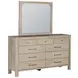 Solano Weathered Mango and Beige Upholstered Canopy Bedroom Set