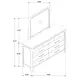 Solano Weathered Mango 9 Drawer Dresser with Mirror